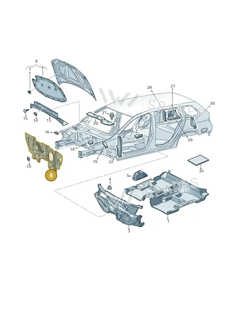 5WB863353 — SEAT Formentor TSI CUPRA (2020-) diagram 763863200, position 9