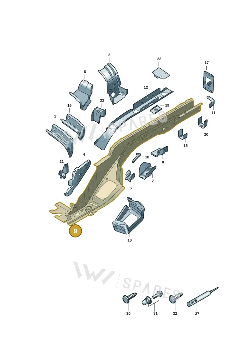 5WF803505 — SEAT 578 platform diagram 57x803404, position 9