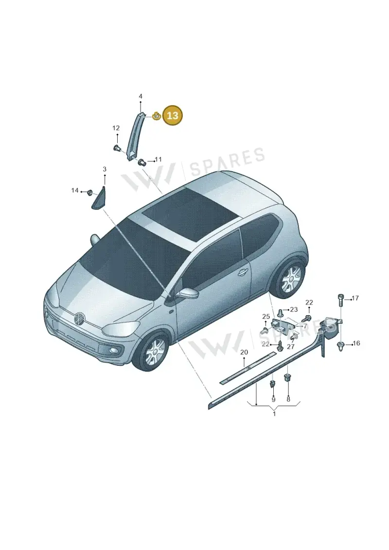 5Z0853695 — SEAT Mii electric (2020-2021) diagram 723853200, position 13