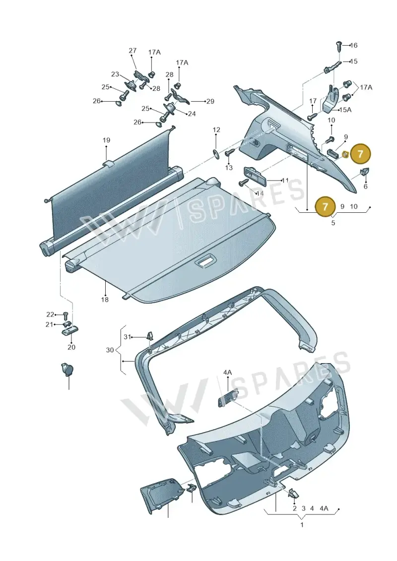 5Z0867299 — SEAT Leon ST Stylance (2016-2020) diagram 754867950, position 7