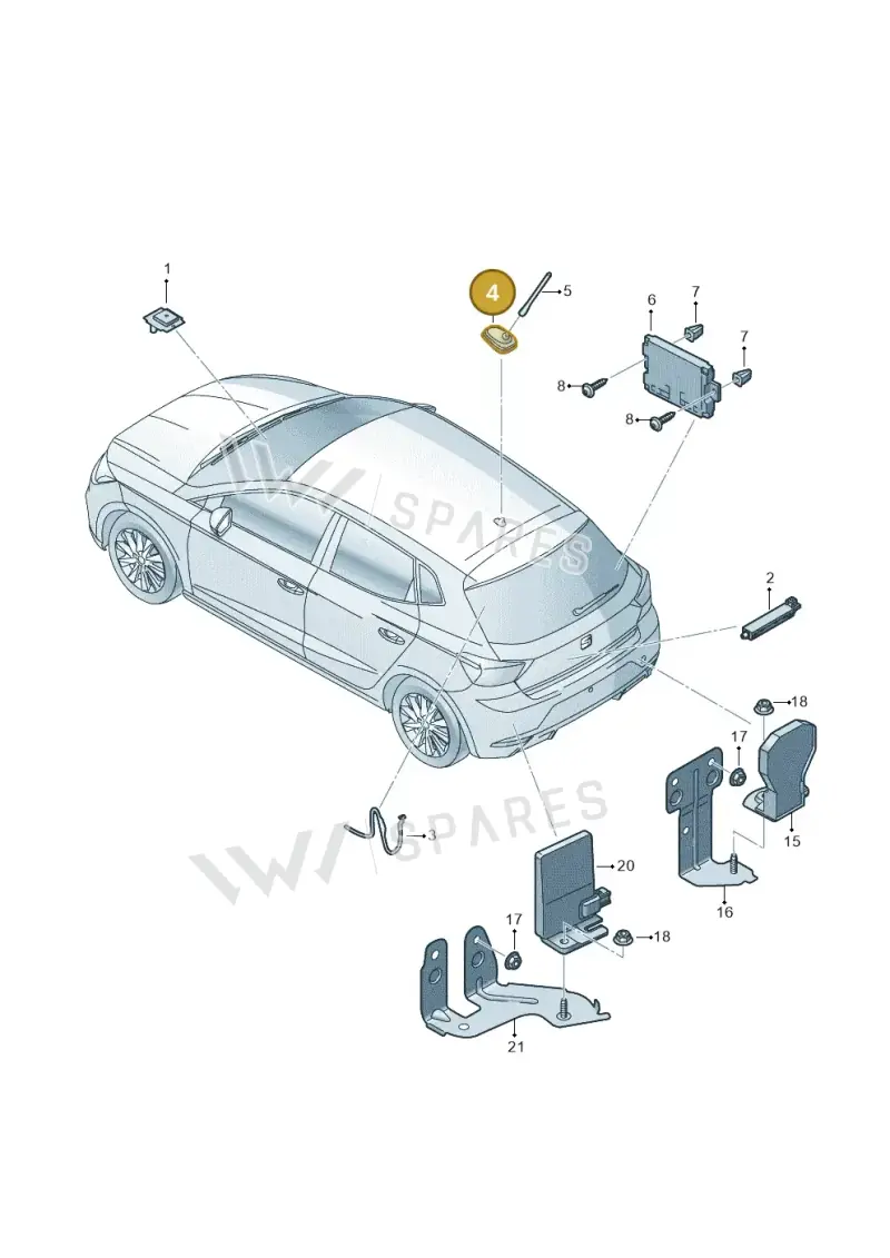 6C0035501P5FQ — SEAT Arona FR (2017-) diagram 835035100, position 4