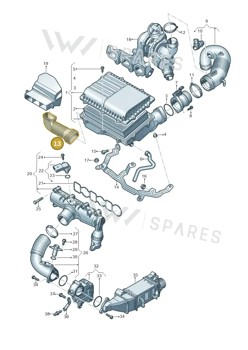 6C0129618B — SEAT Ibiza Stylance (2015-) diagram 773129000, position 13