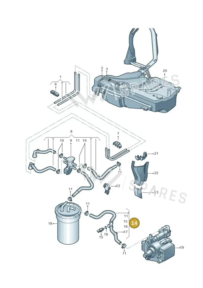 6C0130307 — SEAT Toledo Reference (2015-2019) diagram 740201250, position 14
