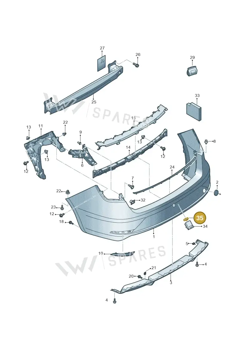 6C0807151 — SEAT Leon ST Stylance (2016-2020) diagram 830807650, position 35