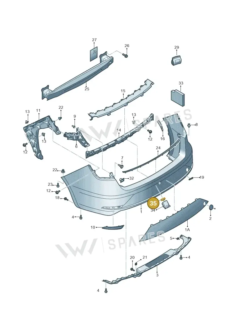 6C0807151 — SEAT Leon ST Stylance (2016-2020) diagram 830807750, position 35
