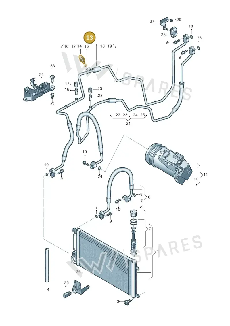 6C0820741AA — SEAT Ibiza Stylance (2015-) diagram 747260410, position 13