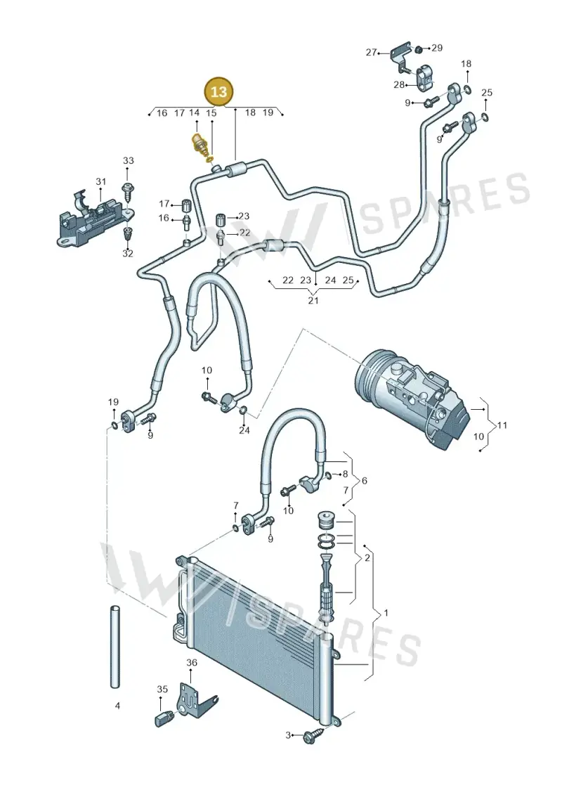 6C0820741AB — SEAT Ibiza Stylance (2015-) diagram 747260410, position 13