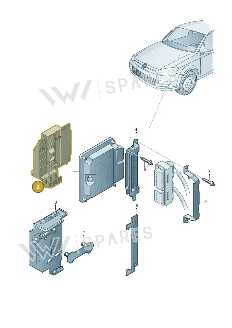 6C0906507A — SEAT Ibiza Stylance (2015-) diagram 773906220, position 2
