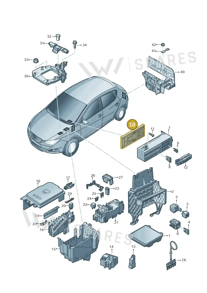 6C0937576 — SEAT Ibiza Stylance (2015-) diagram 879937000, position 10