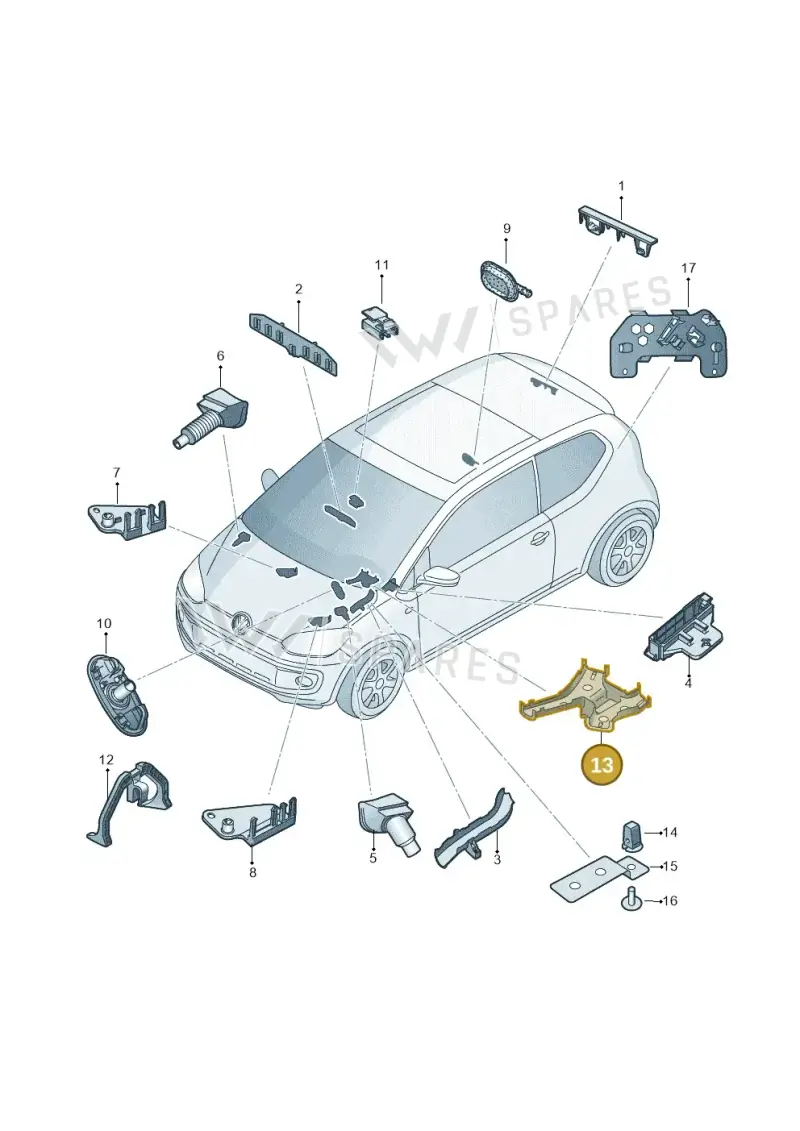 6C0971615 — SEAT Mii reference (2011-2019) diagram 892972010, position 13