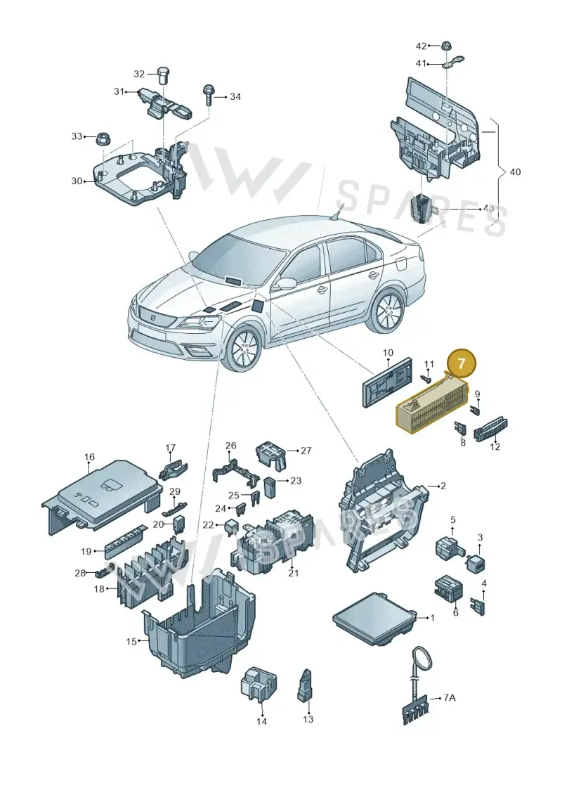 6C1971012A — SEAT Toledo Reference (2015-2019) diagram 742937000, position 7