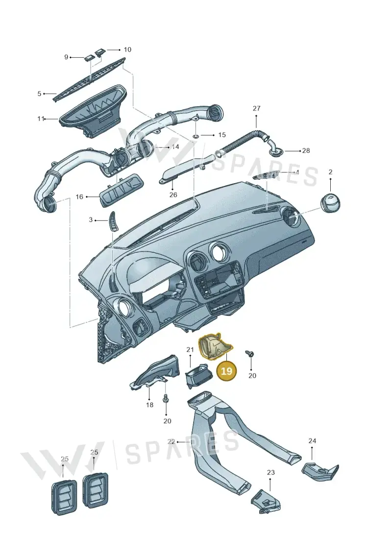 6C2819152 — SEAT Ibiza Stylance (2015-) diagram 639819300, position 19