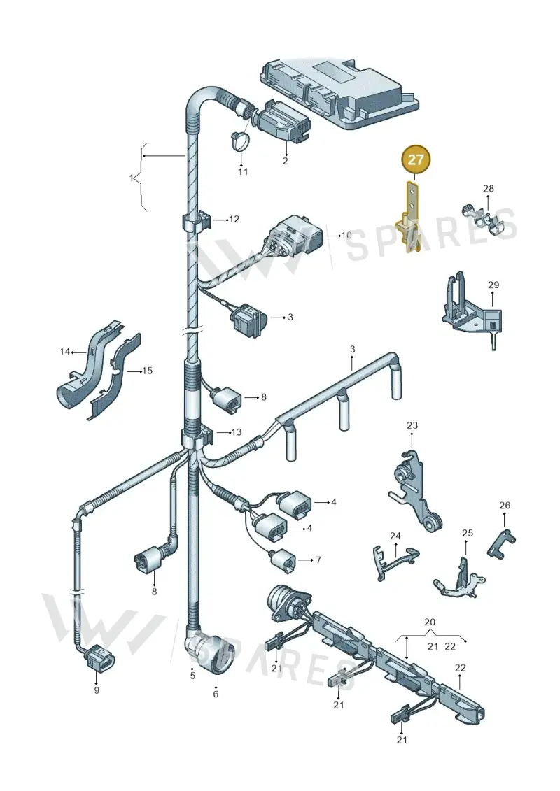6E0971501E — SEAT Ibiza Reference (2012-2012) diagram 253971300, position 27