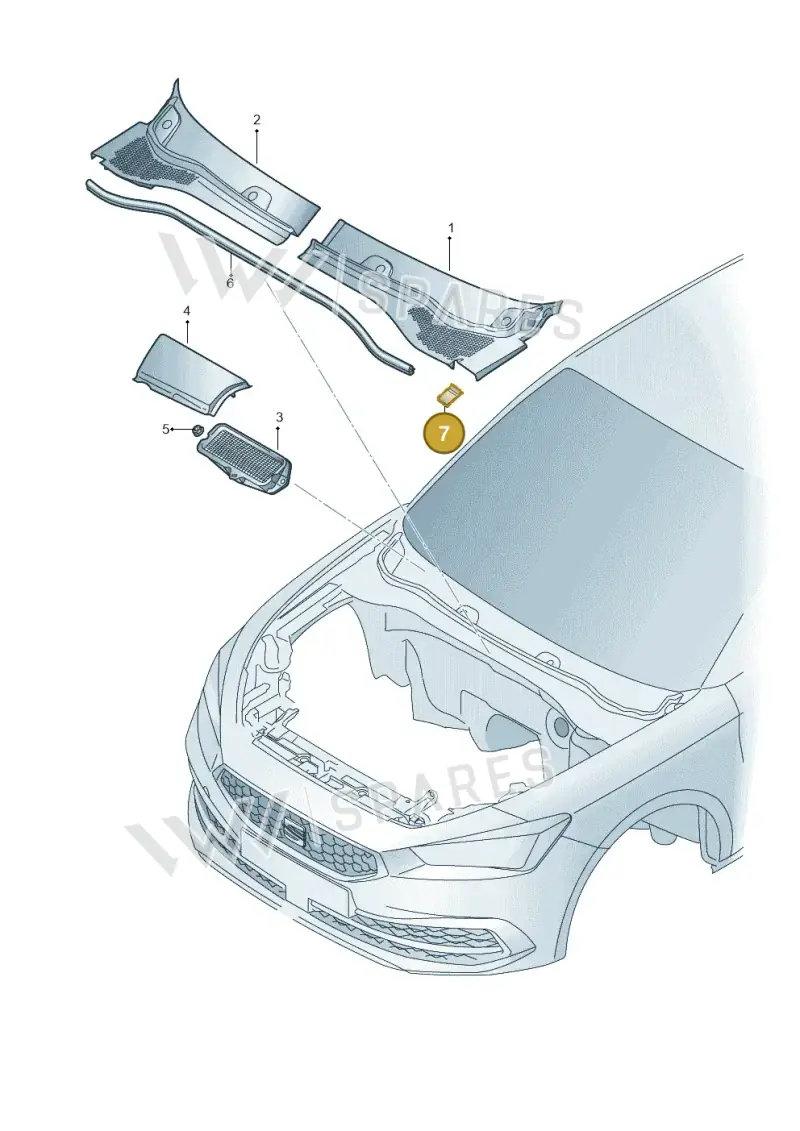 6F0819145 — SEAT Arona FR (2017-) diagram 893853010, position 7