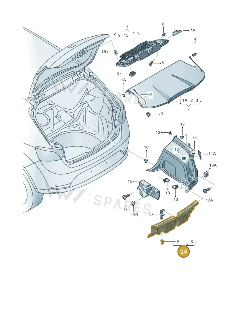 6F0863459E82V — SEAT Ibiza (2017-) diagram 835867800, position 14