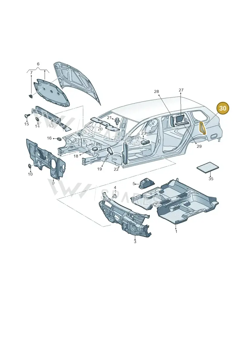 6F0864705B — SEAT CUPRA Formentor (2020-) diagram 763863200, position 30