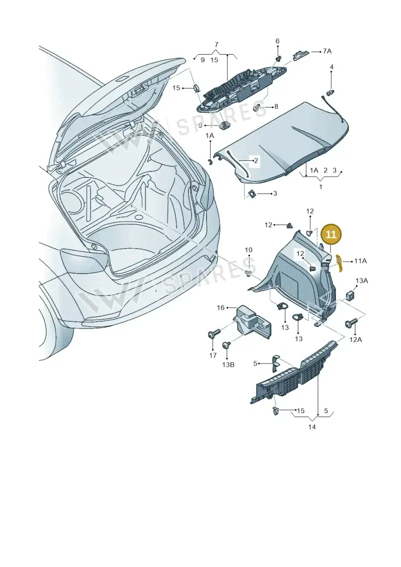 6F0867427L1BS — SEAT Ibiza (2017-) diagram 835867800, position 11