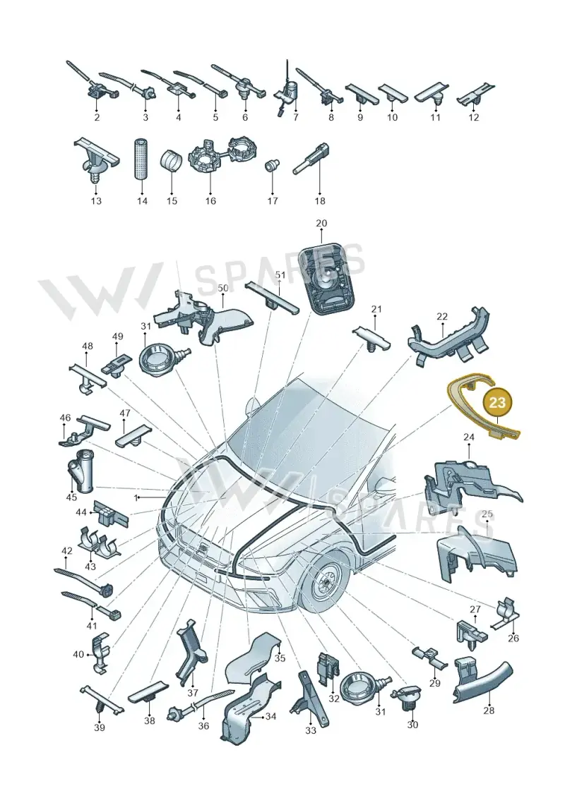 6F0971615 — SEAT Arona (2017-) diagram 835971079, position 23