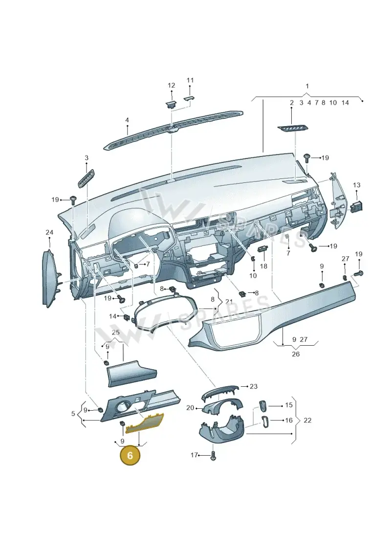 6F1857504C82V — SEAT Arona (2017-) diagram 835857100, position 6
