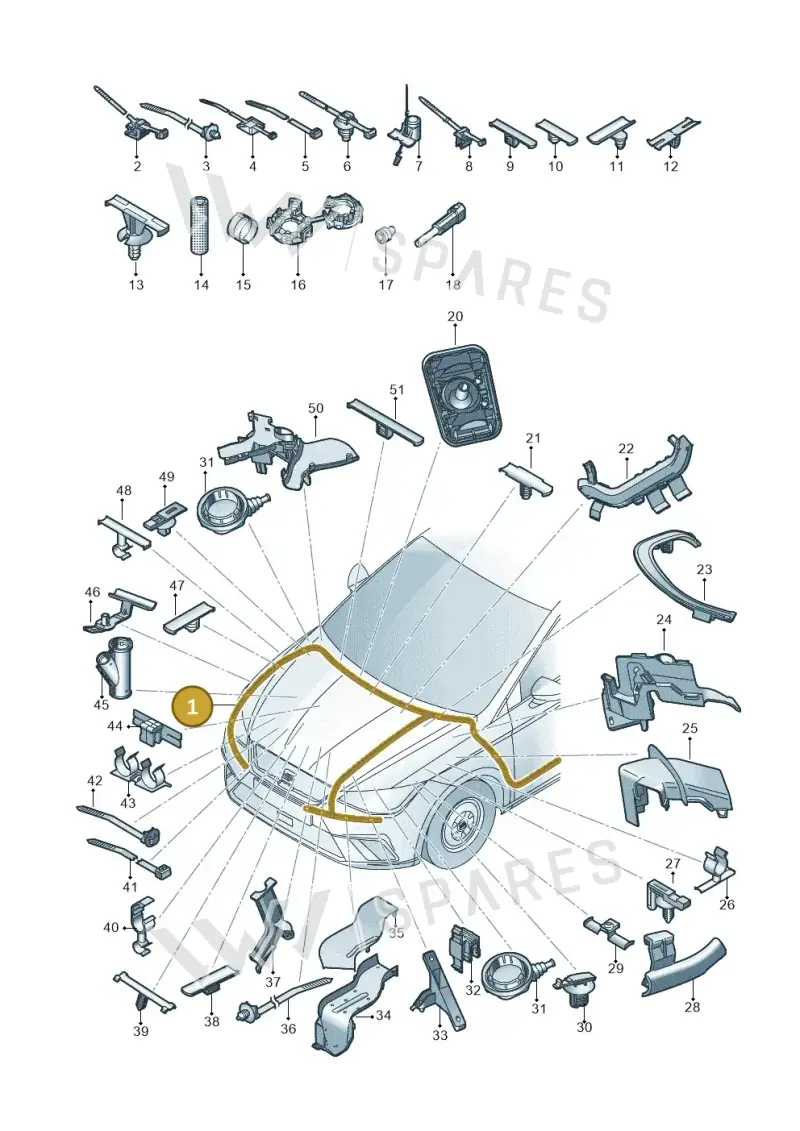 6F1971051 — SEAT Arona (2017-) diagram 835971079, position 1