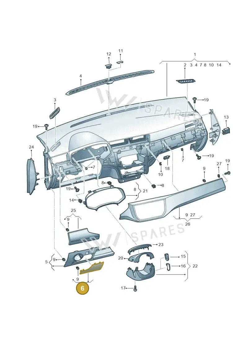6F2857504B82V — SEAT Arona (2017-) diagram 835857100, position 6