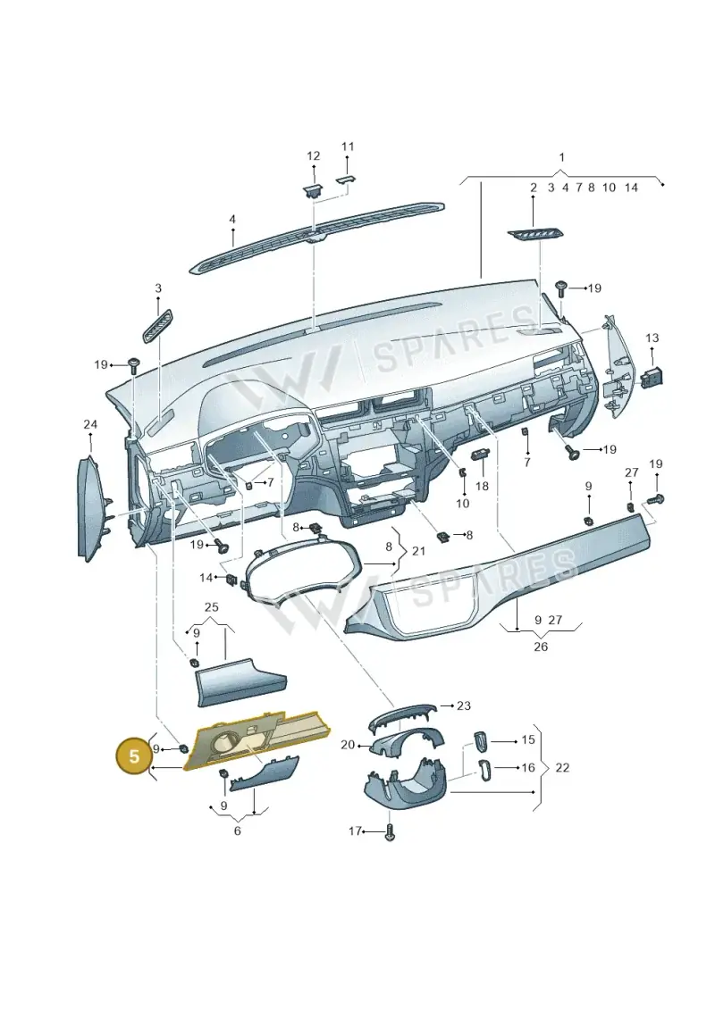 6F2858366B82V — SEAT Arona (2017-) diagram 835857100, position 5