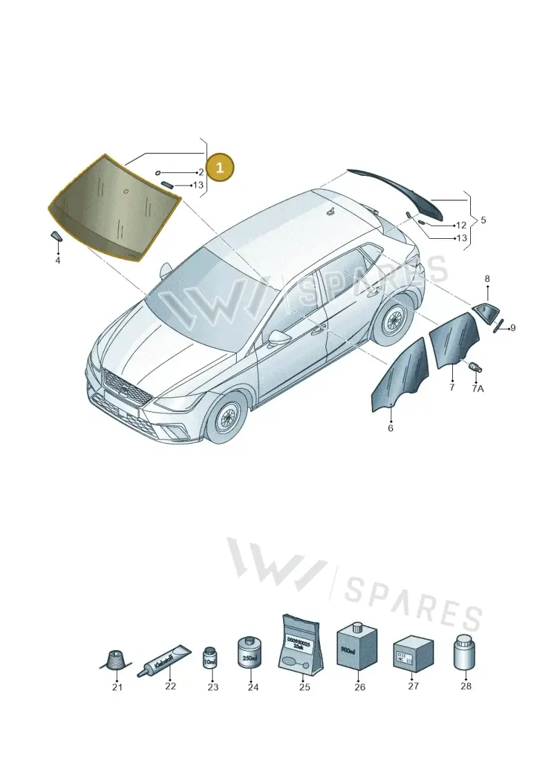 6F9845011AHNVB — SEAT Arona (2017-) diagram 835845000, position 1