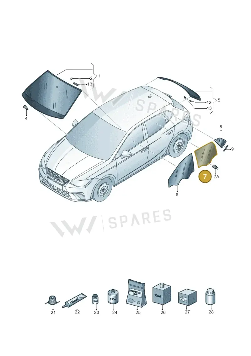 6F9845025C — SEAT Arona (2017-) diagram 835845000, position 7