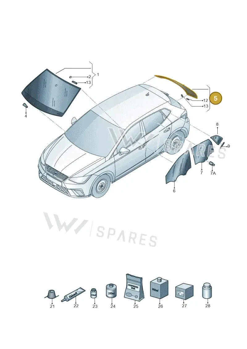 6F9845051GNVB — SEAT Arona (2017-) diagram 835845000, position 5