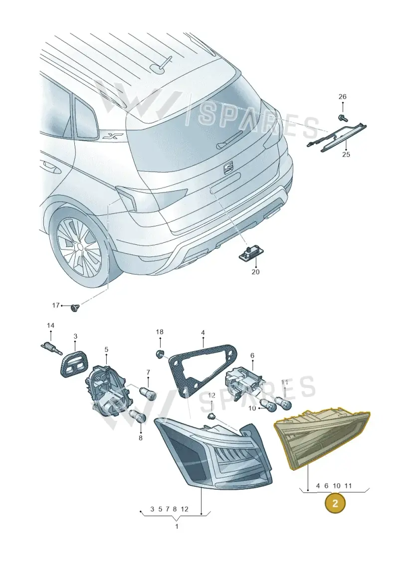 6F9945093E — SEAT Arona FR (2017-) diagram 471945100, position 2