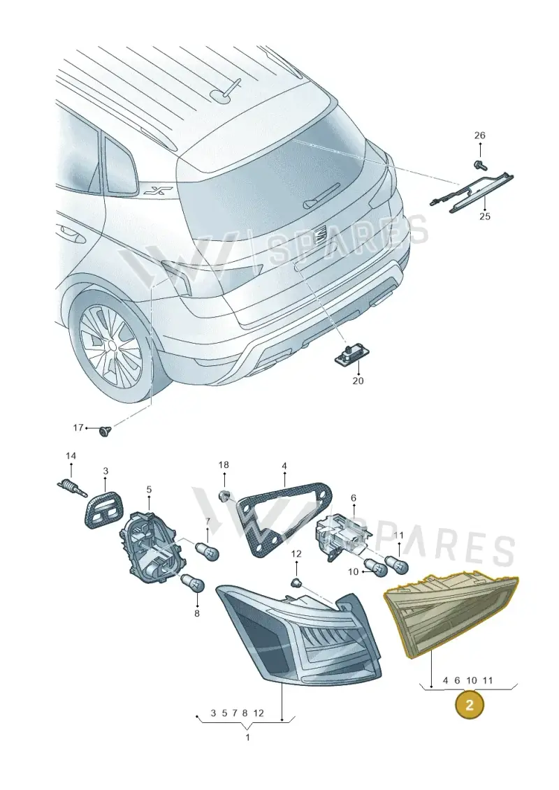 6F9945094D — SEAT Arona FR (2017-) diagram 471945100, position 2