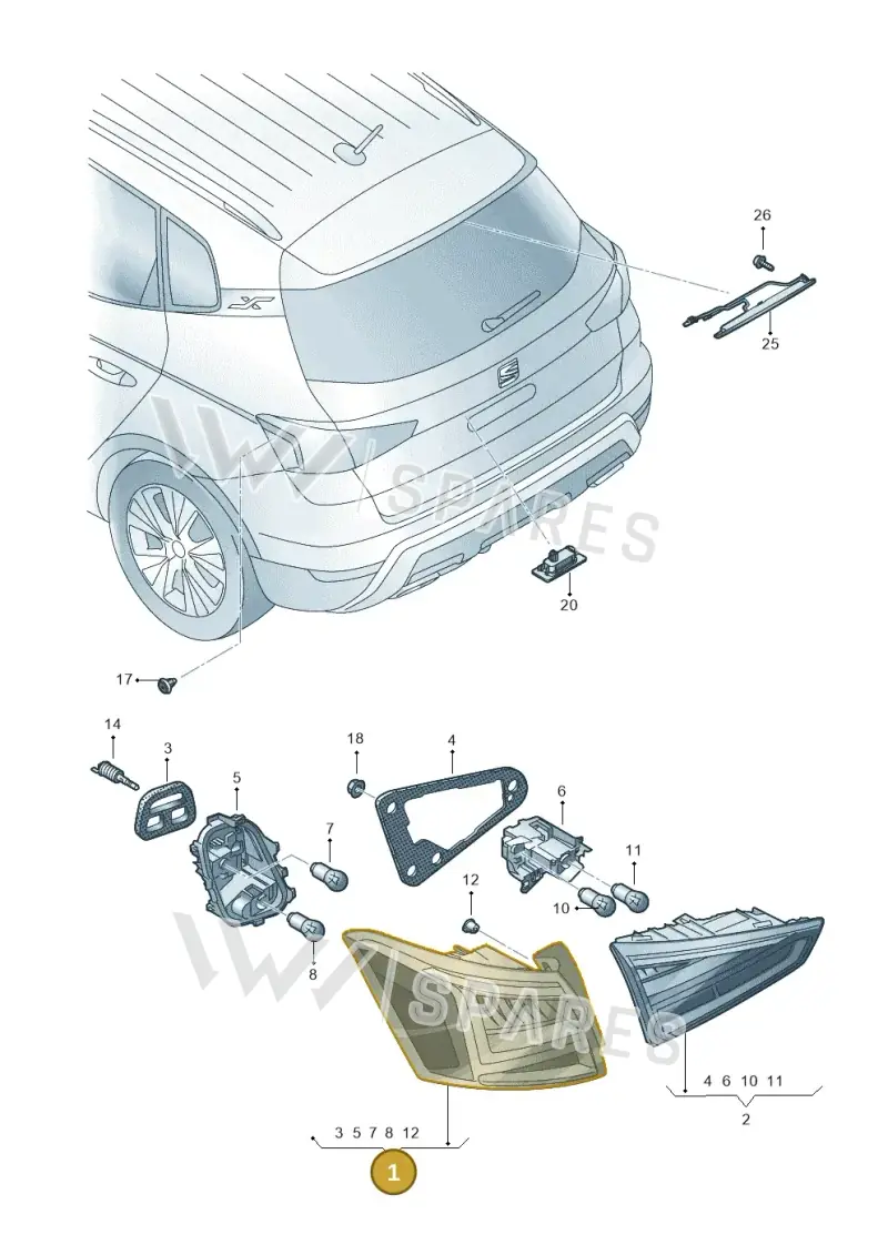 6F9945095B — SEAT Arona FR (2017-) diagram 471945100, position 1