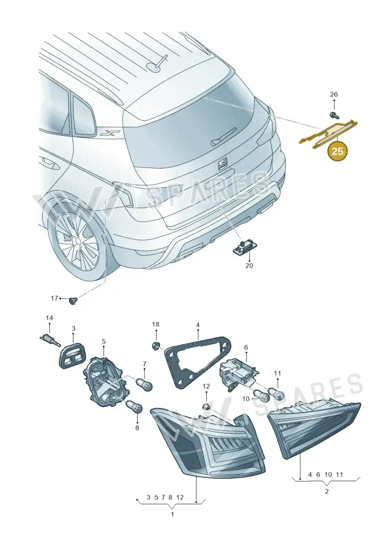 6F9945097B — SEAT Arona FR (2017-) diagram 471945100, position 25