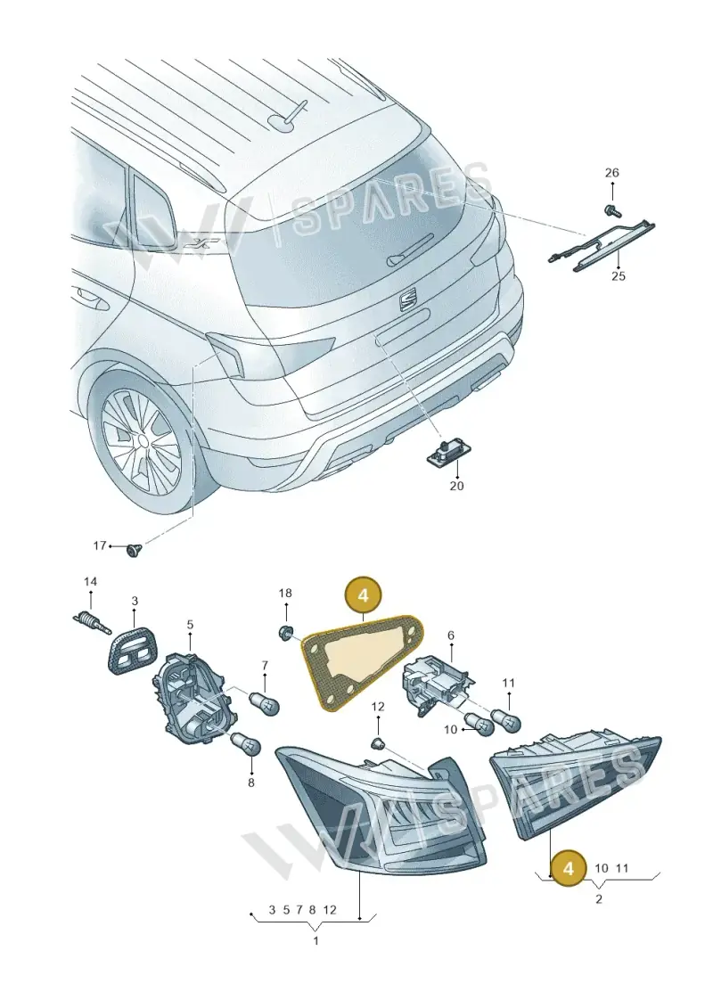 6F9945197 — SEAT Arona FR (2017-) diagram 471945100, position 4