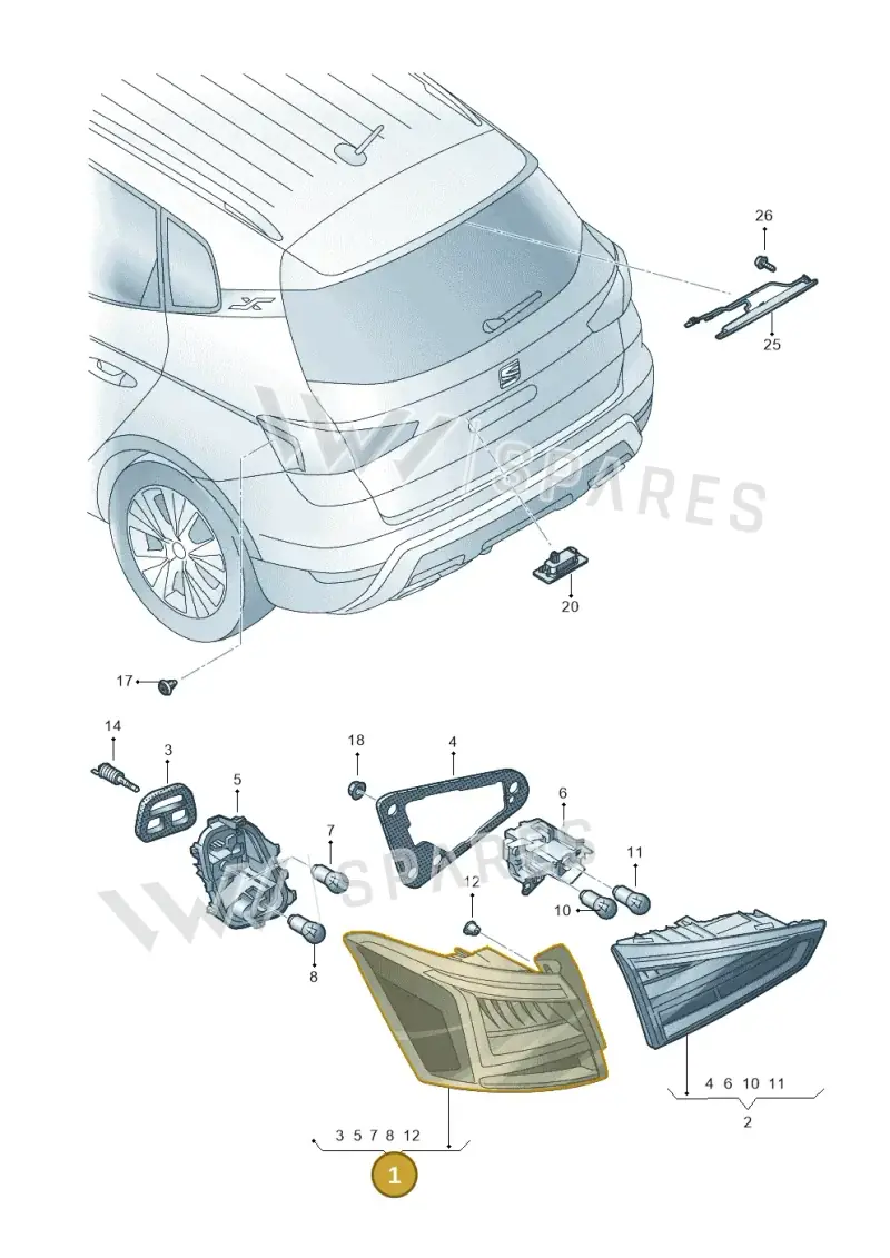 6F9945207B — SEAT Arona FR (2017-) diagram 471945100, position 1