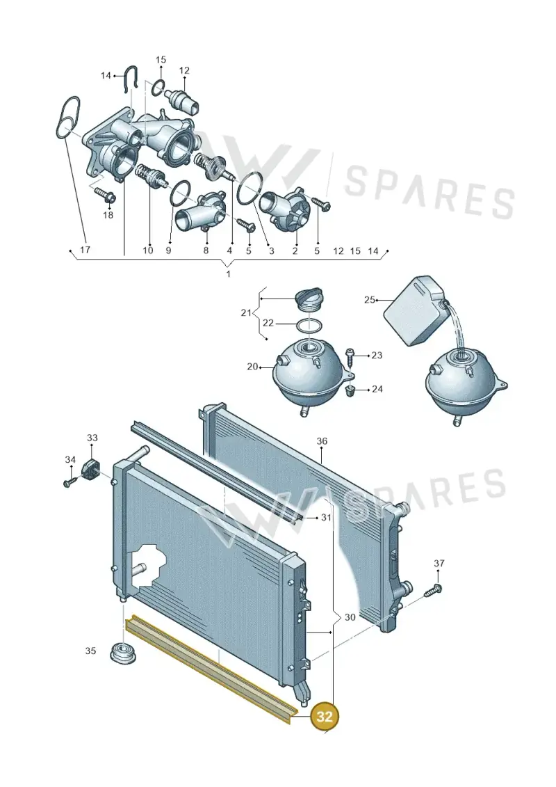 6J0121345 — SEAT Toledo Reference (2012-2015) diagram 625121800, position 32