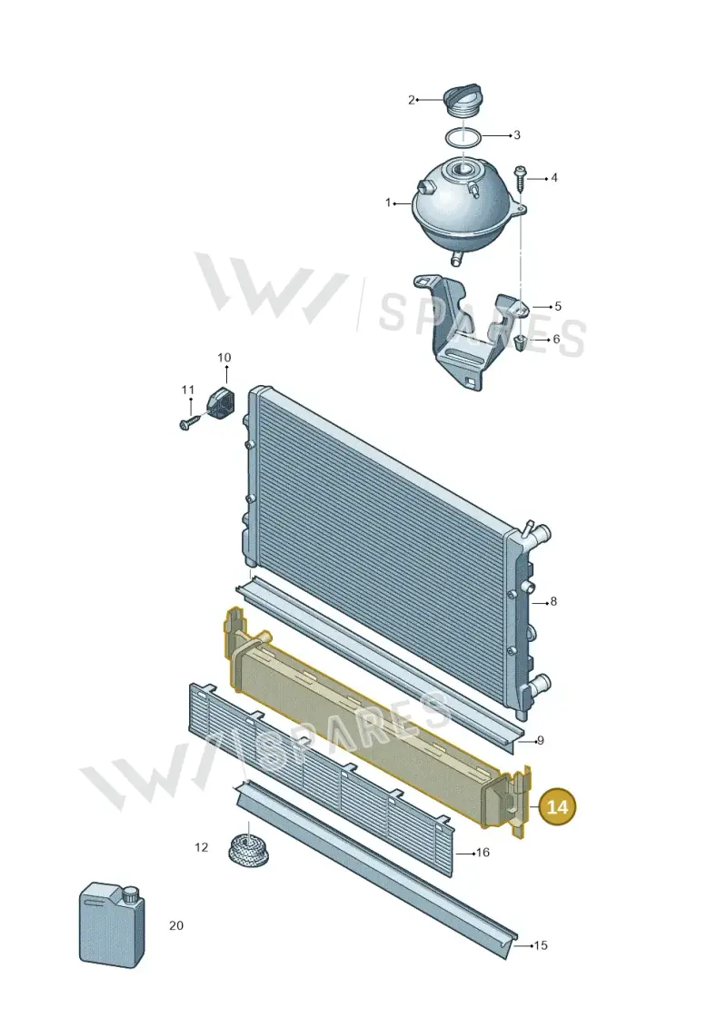 6J0121345 — Skoda Fabia (2014-2022) diagram 747121780, position 14
