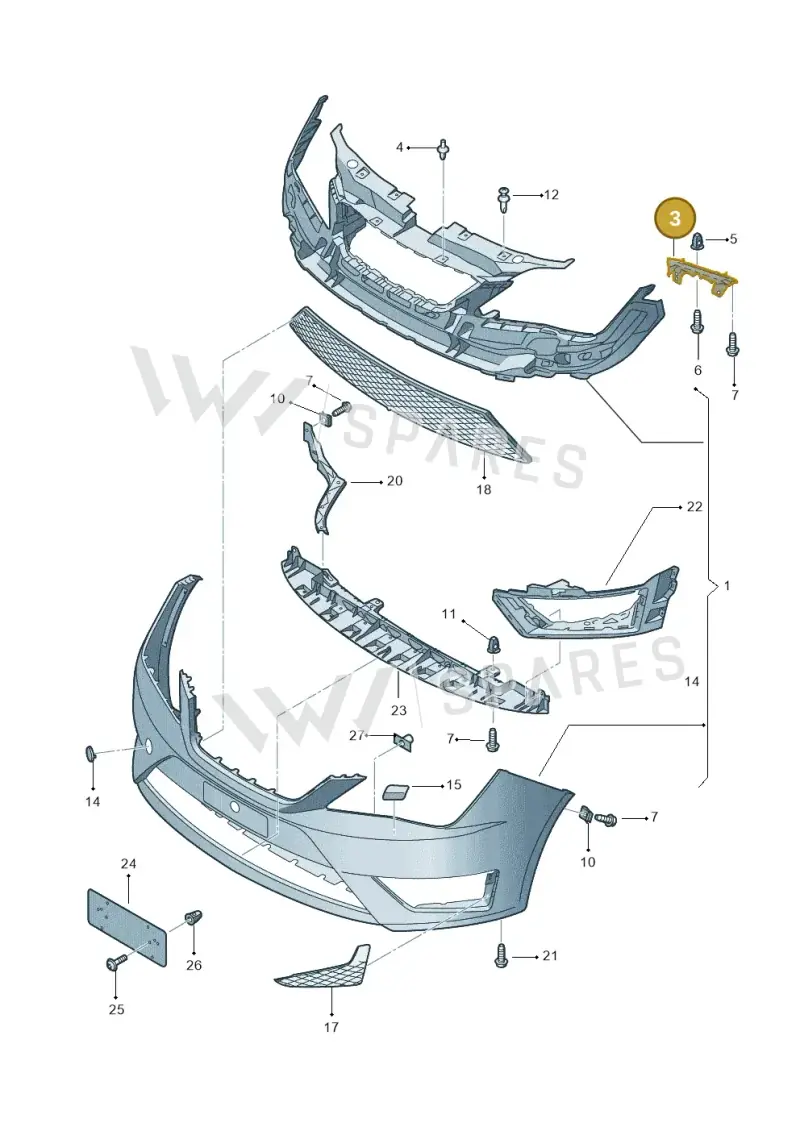 6J0807183 — SEAT Ibiza Stylance (2015-) diagram 743807100, position 3