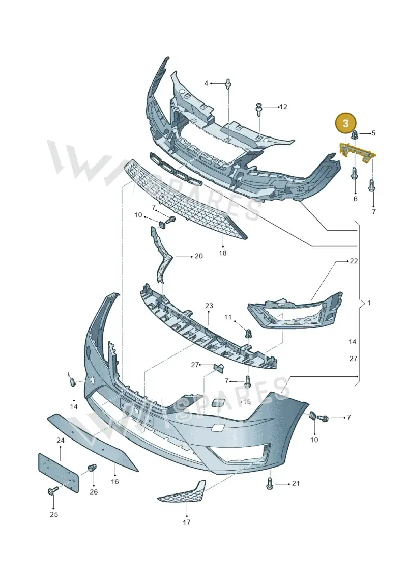6J0807183 — SEAT Ibiza Stylance (2015-) diagram 743807200, position 3