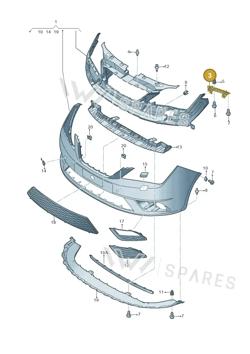 6J0807183 — SEAT Ibiza Stylance (2015-) diagram 743807000, position 3