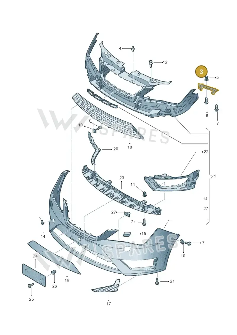 6J0807184 — SEAT Ibiza Stylance (2015-) diagram 743807200, position 3