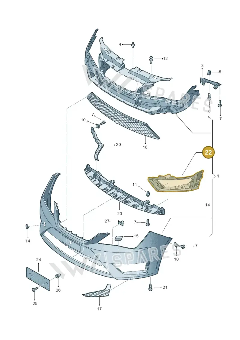 6J0807349 — SEAT Ibiza Stylance (2015-) diagram 743807100, position 22