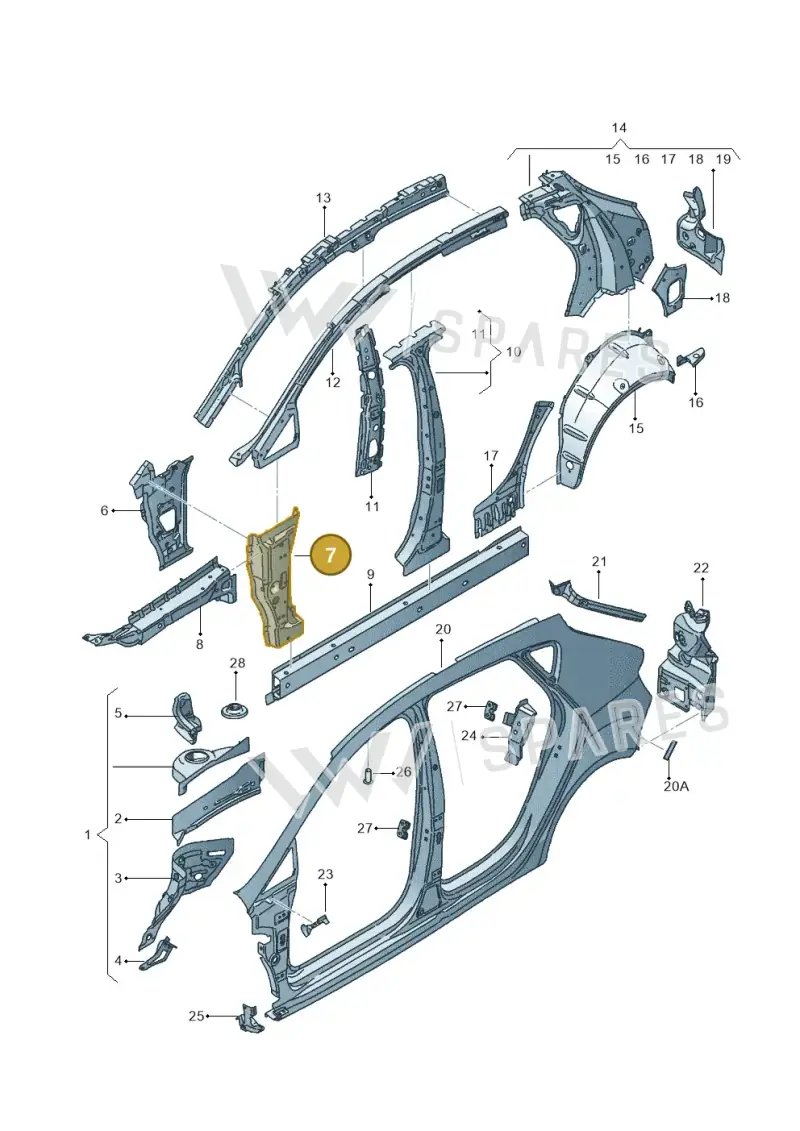 6J0809204 — SEAT Ibiza (2015-) diagram 639809300, position 7