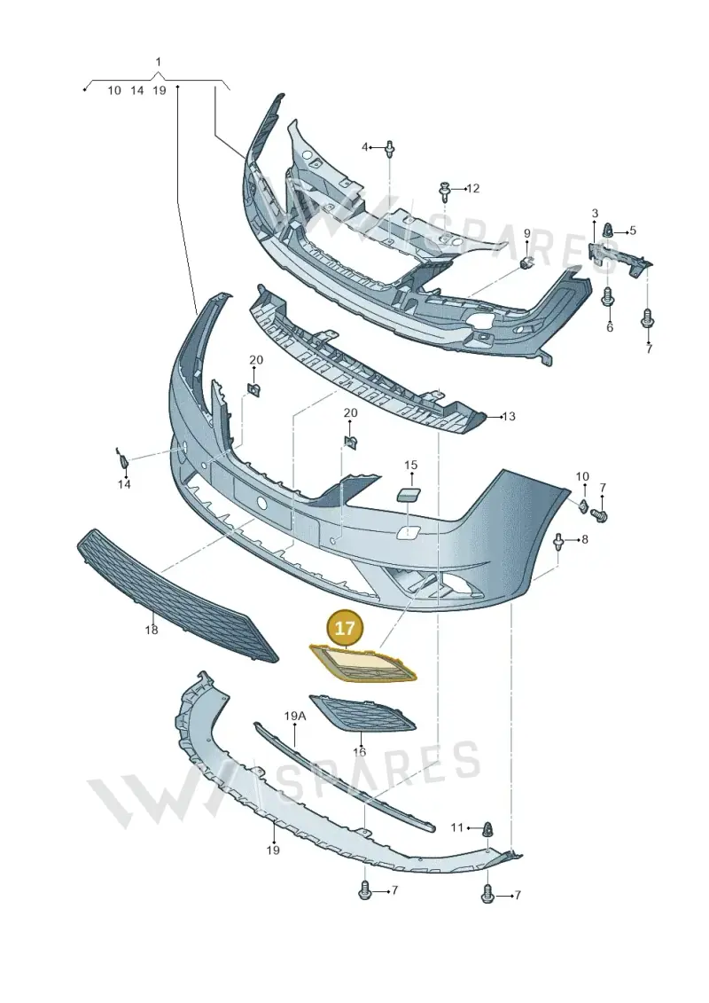 6J0853665F9B9 — SEAT Ibiza Stylance (2015-) diagram 743807000, position 17
