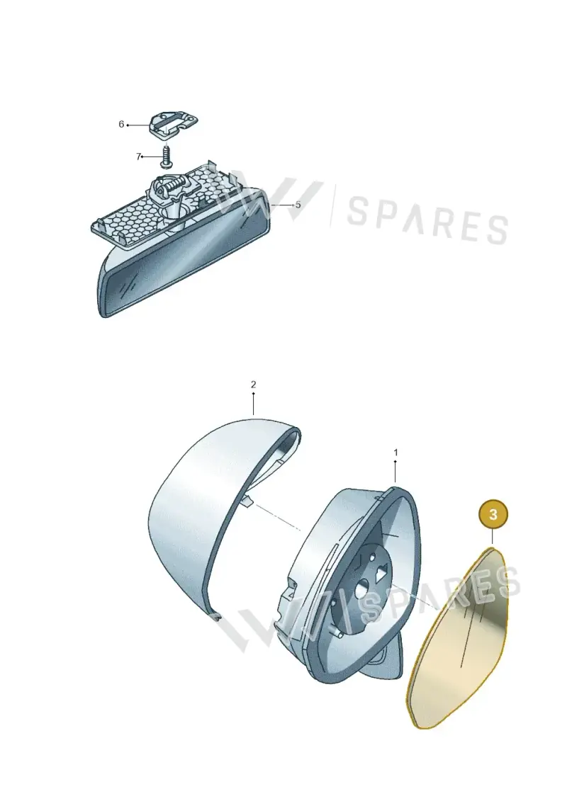 6J0857521K — SEAT Leon Stylance (2010-2012) diagram 703857410, position 3