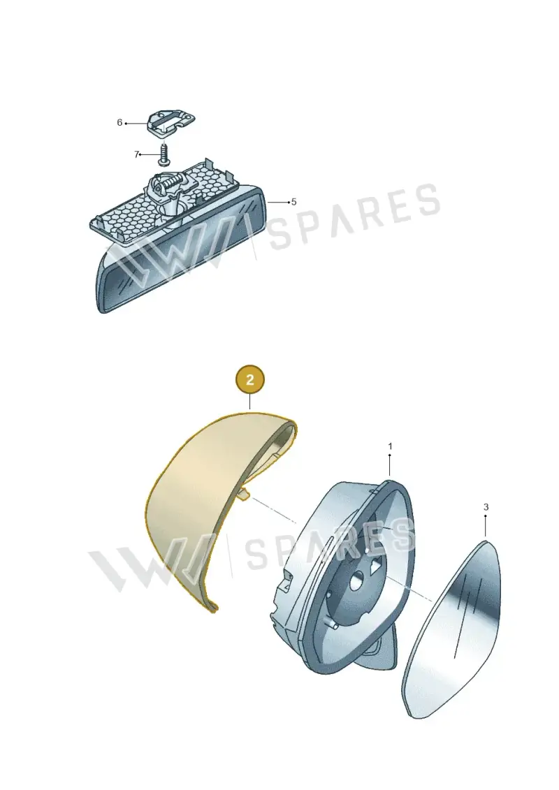 6J0857538DGRU — SEAT Leon Stylance (2010-2012) diagram 703857410, position 2