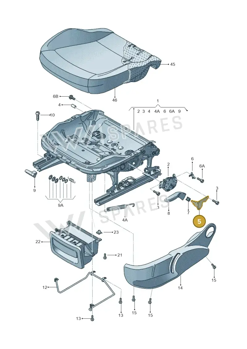 6J0881092B — SEAT Ibiza Stylance (2015-) diagram 639881000, position 5