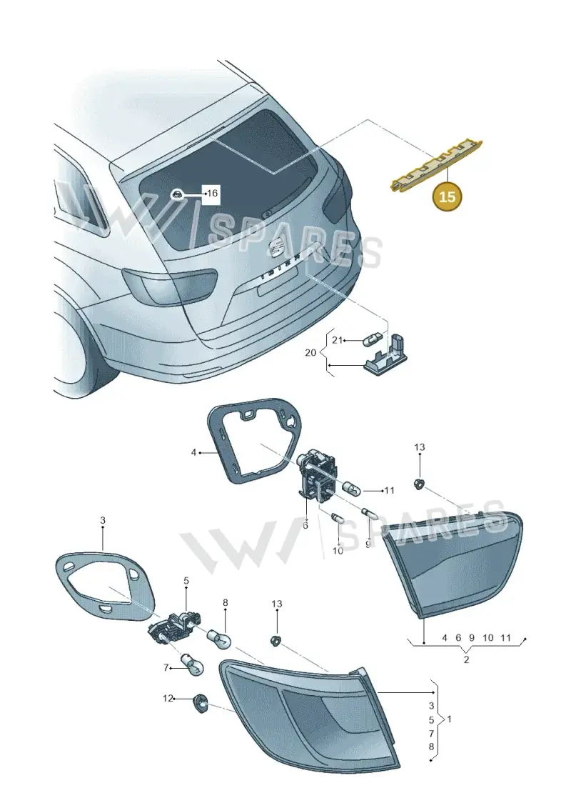 6J0945097B — SEAT Ibiza Stylance (2015-) diagram 639945100, position 15