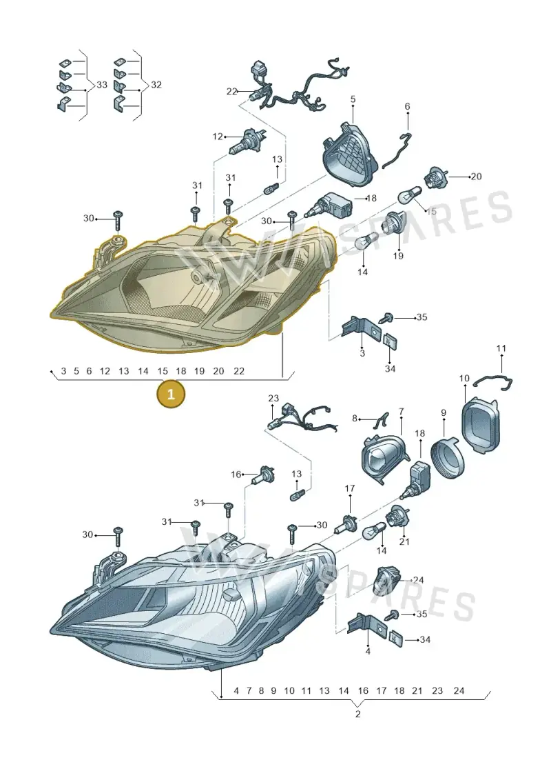 6J1941022K — SEAT Ibiza (2015-) diagram 879941000, position 1