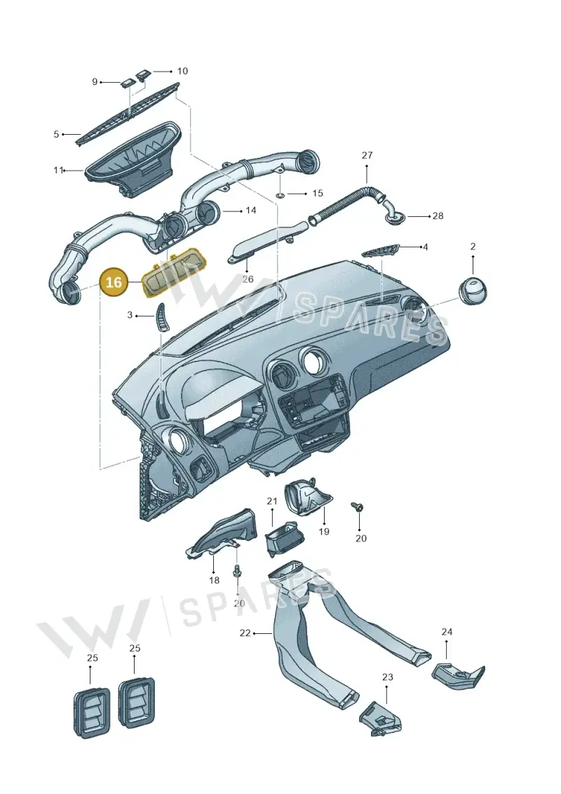 6J2819363 — SEAT Ibiza (2015-) diagram 639819300, position 16
